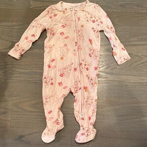 Angel Dear Pink Christmas Bamboo Footie
